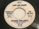 PATRICE HOLLOWAY Love And Desire 45 WLP CAPITOL 5778 rare NORTHERN SOUL
