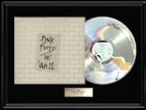 PINK FLOYD THE WALL  ALBUM FRAMED LP WHITE GOLD SILVER PLATINUM TONE RECORD RARE