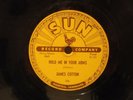 78 RPM SUN 206 JAMES COTTON - COTTON CROP BLUES HOLD ME YOUR ARMS - V+