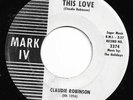 CLAUDIE ROBINSON This Love/It is Written `62 MARK IV WLP PROMO Doowop R&B Soul