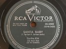 CHRISTMAS 78 Eartha Kitt on RCA-Victor 20-5502 in V / V+ SANTA BABY Classic