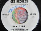 HEAR Downbeats 45 China Doll/My Girl GEE 1019 EX promo doo wop R&B
