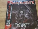 IRON MAIDEN - LEGACY OF THE BEAST IN ENGLAND - 2LP CLEAR WAX + G/F + POSTER MINT