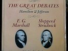 E G Marshall Shepperd Strudwick Hamilton Jefferson Debates 1978 Caedmon SS 2 LPs