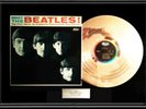 MEET THE BEATLES RARE FRAMED LP DISC GOLD METALIZED VINYL VINTAGE RECORD ORIG