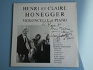 Henri HONEGGER - rare PRIVATE - beautiful AUTOGRAPH