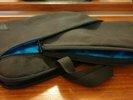 Nock Co Lanier  - Briefcase and Pouch.  Black/Aqua.