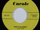 Rockabilly 45 DWAIN LOUIS That's All Right CAROLE NM HEAR