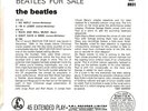 THE BEATLES: BEATLES FOR SALE: VINYL 7” EP: 45 RPM: MONO 1964