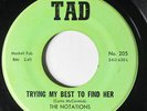 NOTATIONS-TRYING MY BEST TO FIND HER ON TAD NORTHERN 45-VG+, HEAR