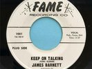 Rare Northern soul Promo 45_James Barnett_KEEP ON TALKING_Fame 1001_VG++_Hear It