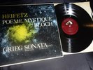 JASCHA HEIFETZ BLOCH POEME MYSTIQUE GRIEG SONTATA RCA LM 2089 1S/2S INDY BEAUTY