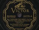Paul Whiteman & His Orchestra 'All Through The Night/Anything Goes' Victor 78rpm