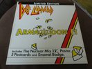 DEF LEPPARD / ARMAGEDDON IT / LTD EDITION / BADGE / POSTER / POSTCARDS / EX