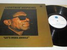 Lightnin' Hopkins 1971 UK Blue Horizon LP Let's work awhile