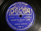 JAZZ HARLEM HAMFATS Down In Shady Lane DECCA 7351 E-