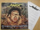 RAVEN NOTHING EXCEEDS LIKE EXCESS LP 1988 WITH INNER SLEEVE AND PRESS RELEASE (D