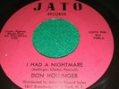 Don Hollinger - I Had A Nightmare / Where The Young Folks Go (Blues, 45) mint