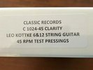 Leo Kottke - 6 and 12 string , Classic Records, TP (4lp) 45 rpm Clarity SV-P II