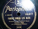 DISQUE 78 TOURS/ MAGUY FRED/PARLOPHONE 85817/FAUCHE COMME LES BLES/DEMAIN