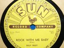 RECORD 78 RPM/ROCKABILLY/BILLY RILEY/SUN /TROUBLE BOUND/ROCK WITH ME BABY
