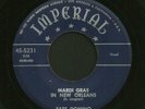 hear R&B Blues 45 FATS DOMINO Mardi Gras In New Orleans IMPERIAL