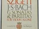 SZIGETI  Bach Vln Sonatas & Partiten (BWV 1001-06)  Bach Guild/Vanguard BG 627/9
