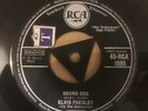 Elvis, Hound Dog / Blue Suede Shoes. RCA Tri Centre 45-RCA1095. 1958 UK ED. NM.
