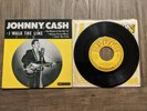 Rockabilly 45 Johnny Cash I Walk The Line SUN EP 113 Folsom Prison Blues Sleeve