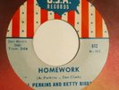 Mod R&B Blues Northern Soul 45 AL PERKINS & BETTY BIBBS Homework USA