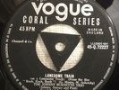 Rare Lonesome Train/Honey Hush. The Johnny Burnette Trio. Vogue Coral