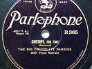 THE BIG ACES ‘CHERRY’ 1928 RACIALLY-MIXED JAZZ CLASSIC PARLOPHONE R365 E+ COPY