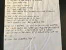 Oasis Noel Gallagher Handwritten Lyrics “She's Electric” Morning Glory