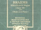 274g4.  Adolf Busch & Rudolf Serkin - Sonata in G (Brahms Op. 78) - Victor M-121
