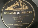 78 RPM BOHUMIR KRYL Carnival of Venice MONARCH 2598 SINGLE SIDED DISC Record