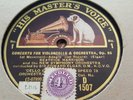 ELGAR CONCERTO FOR VIOLINCELLO BEATRICE HARRISON & NEW SYMPHONY ORC HMV D1507-09