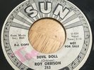 roy orbison devil doll/sweet and easy to love 45 rpm rockabilly promo sun hear