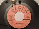 RARE  DOOLEY WILSON -AS TIME GOES BY/KNOCK ON WOOD. 45rpmDECCA 1st edition.
