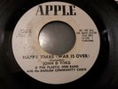 John & Yoko LENNON Plastic Ono Band APPLE WHITE PROMO 45 Happy Xmas War Is Over*