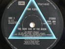 'THE DARK SIDE OF THE MOON' Pink Floyd. EMI Harvest SHVL 804. Blue Triangle.