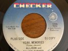 Sweet Soul/Funk 45 Allison & Calvin Turner - Yeah Memories HEAR  Checker