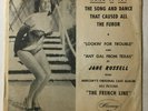 *JANE RUSSELL interview cue sheet French Line cast RKO Mercury Degritter