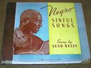 NEGRO SINFUL SONGS Sung By LEAD BELLY, MUSICRAFT ALBUM 31, 5 x 78 RPM Records E