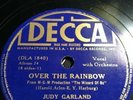 + 1free JUDY 78 w/ Judy Garland 78 OVER THE RAINBOW & THE JITTERBUG;  Decca-2672