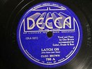 BLUES CLEO BROWN GUITAR DRUMS BASS Latch On / Slow Poke DECCA 795 E+
