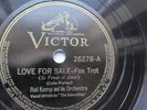 Hal Kemp 78rpm Single 10-inch Victor Records #26278 Love For Sale  & Paradise