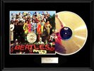 THE BEATLES SGT. PEPPER  RARE FRAMED LP GOLD METALIZED RECORD DISPLAY NON RIAA