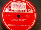 JoeDavis 3505 Crockett 's Mountaineers SHOO FLY  78rpm Country 1931 E+ off CROWN