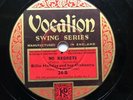 JAZZ: BILLIE HOLIDAY & HER ORCH ’NO REGRETS/ DO I REMEMBER?’ VOCALION 78 E+ COPY