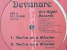 DEVANARE - YOU’RE ON A MISSION - 12  RANDOM RAP;INDIE ELECTRO 1990 mp3